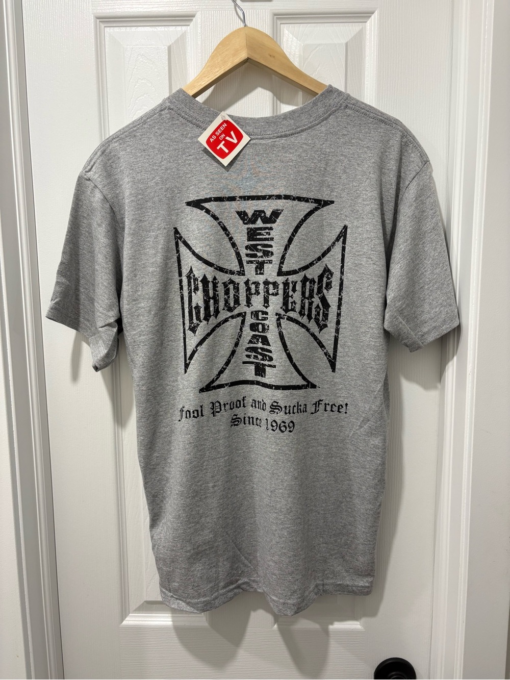 West coast choppers T-shirt Y2K Vintage 2003 new with tags grey double sided